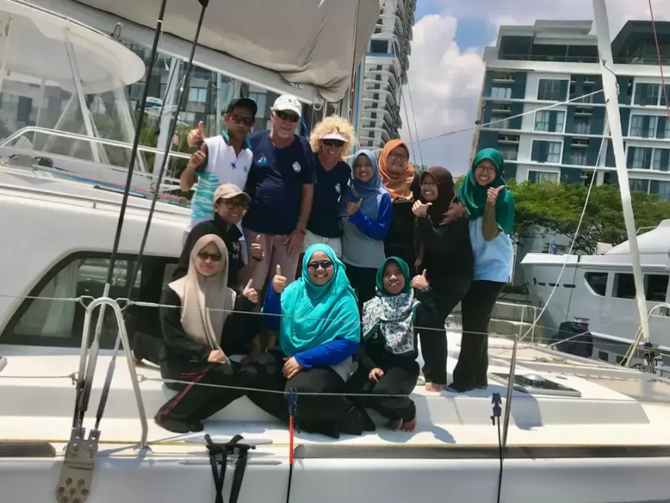 Sailing Clinic participants and Syed